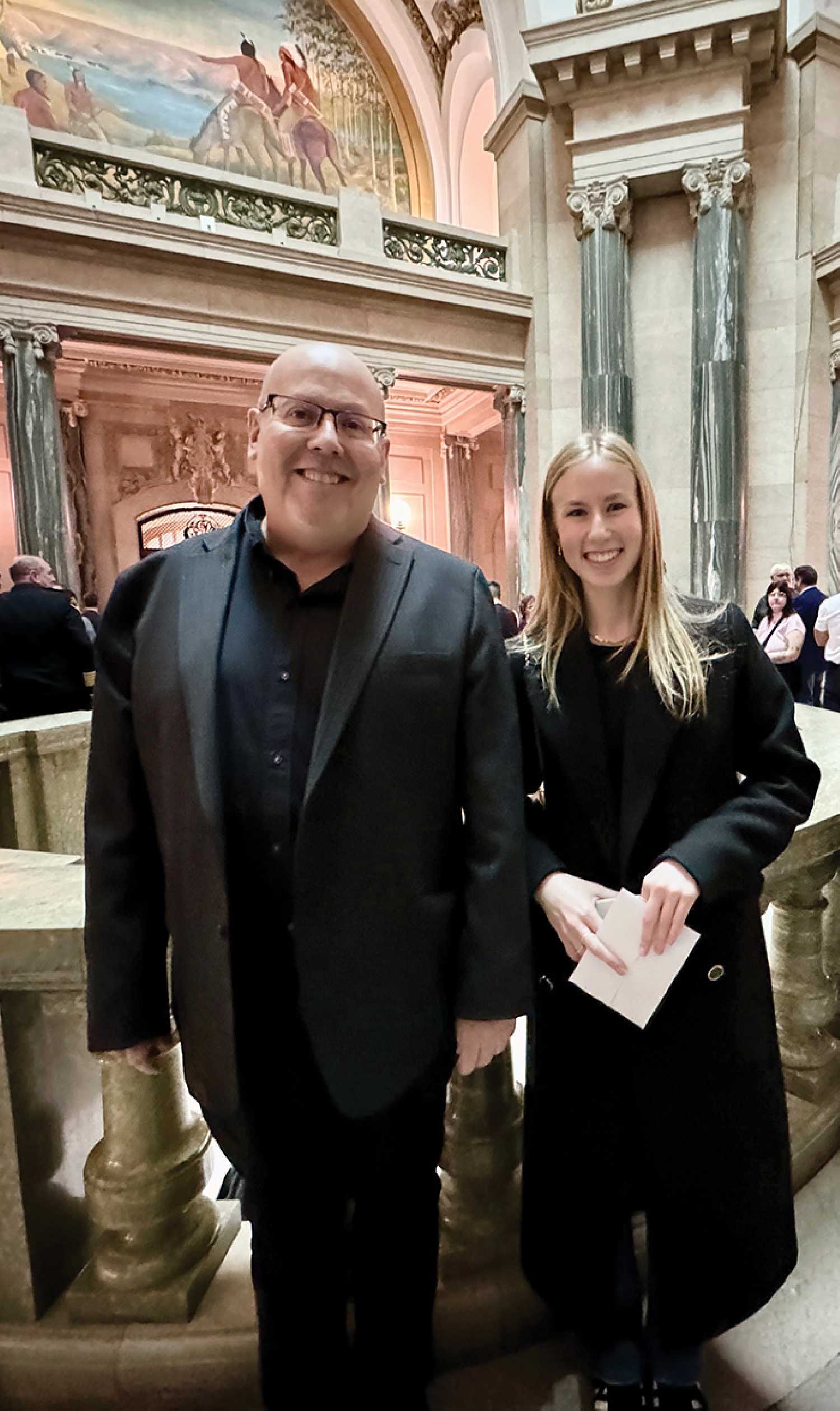 The World-Spectator was represented at the budget speech at the Legislature by Kevin Weedmark and Ashley Bochek.